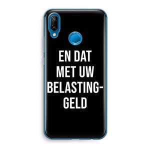 CaseCompany Belastinggeld - Zwart: Huawei P20 Lite Transparant Hoesje