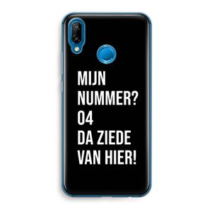 CaseCompany Da ziede van hier - Zwart: Huawei P20 Lite Transparant Hoesje