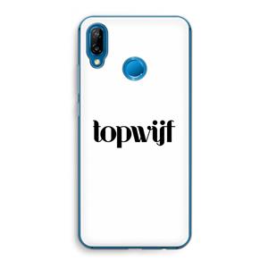 CaseCompany Topwijf Wit: Huawei P20 Lite Transparant Hoesje