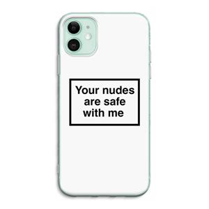 CaseCompany Safe with me: iPhone 11 Transparant Hoesje