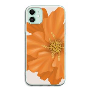 CaseCompany Orange Ellila flower: iPhone 11 Transparant Hoesje