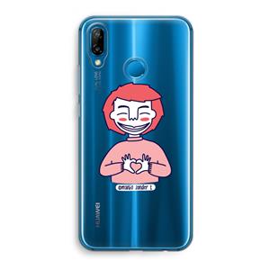 CaseCompany Hartje: Huawei P20 Lite Transparant Hoesje