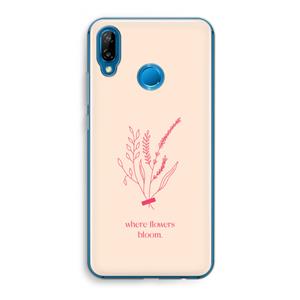 CaseCompany Where flowers bloom: Huawei P20 Lite Transparant Hoesje