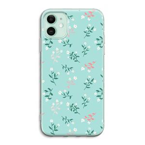 CaseCompany Small white flowers: iPhone 11 Transparant Hoesje