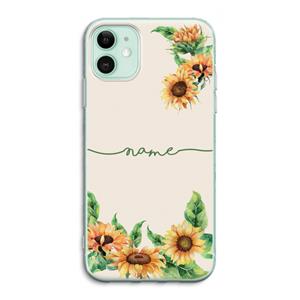 CaseCompany Zonnebloemen: iPhone 11 Transparant Hoesje