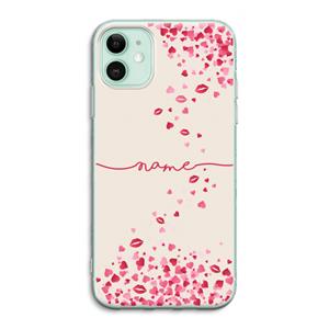 CaseCompany Hartjes en kusjes: iPhone 11 Transparant Hoesje