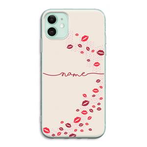 CaseCompany Kusjes: iPhone 11 Transparant Hoesje