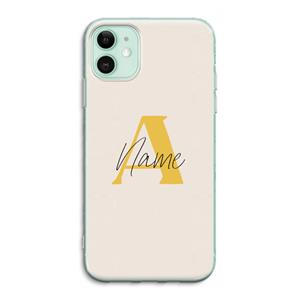CaseCompany Amber Script: iPhone 11 Transparant Hoesje