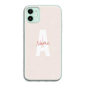 CaseCompany Strawberry Milkshake: iPhone 11 Transparant Hoesje
