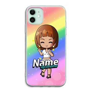 CaseCompany Chibi Maker vrouw: iPhone 11 Transparant Hoesje