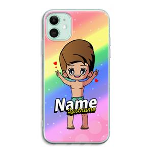 CaseCompany Chibi Maker man: iPhone 11 Transparant Hoesje