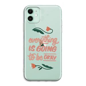 CaseCompany Optimistic flower girl: iPhone 11 Transparant Hoesje