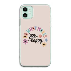 CaseCompany Happy days: iPhone 11 Transparant Hoesje
