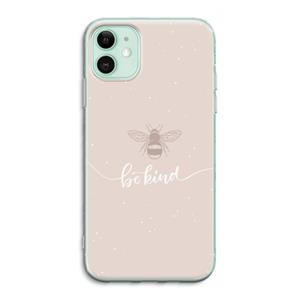 CaseCompany Be(e) kind: iPhone 11 Transparant Hoesje