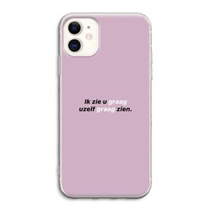 CaseCompany uzelf graag zien: iPhone 11 Transparant Hoesje
