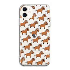 CaseCompany Pony: iPhone 11 Transparant Hoesje