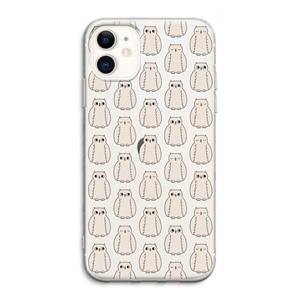CaseCompany Uilen: iPhone 11 Transparant Hoesje
