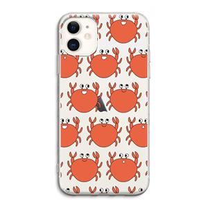CaseCompany Krab: iPhone 11 Transparant Hoesje