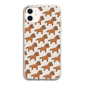 CaseCompany Pony: iPhone 11 Transparant Hoesje