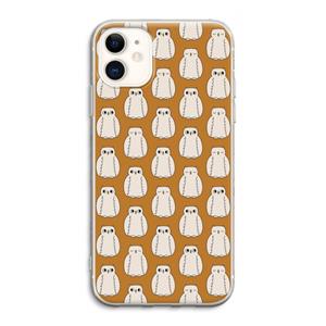 CaseCompany Uilen: iPhone 11 Transparant Hoesje