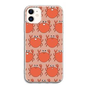 CaseCompany Krab: iPhone 11 Transparant Hoesje