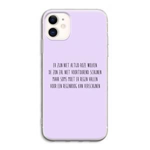 CaseCompany Regenboog: iPhone 11 Transparant Hoesje