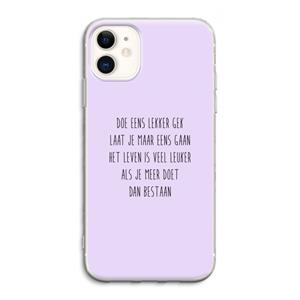 CaseCompany Gek: iPhone 11 Transparant Hoesje