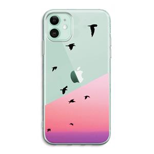CaseCompany Fly away: iPhone 11 Transparant Hoesje