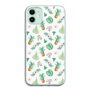 CaseCompany Ananas bladeren: iPhone 11 Transparant Hoesje