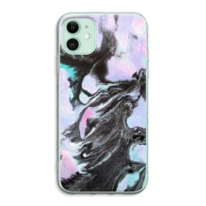CaseCompany Pastel zwart: iPhone 11 Transparant Hoesje