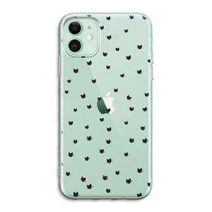 CaseCompany Kleine kattenkopjes: iPhone 11 Transparant Hoesje