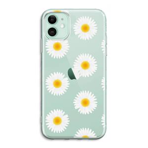 CaseCompany Margrietjes: iPhone 11 Transparant Hoesje