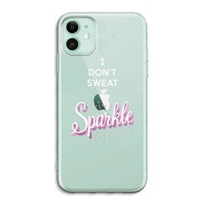 CaseCompany Sparkle quote: iPhone 11 Transparant Hoesje