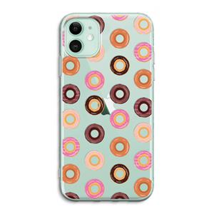 CaseCompany Donuts: iPhone 11 Transparant Hoesje
