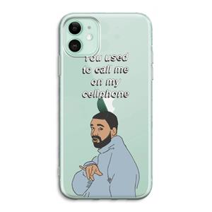 CaseCompany Hotline bling: iPhone 11 Transparant Hoesje