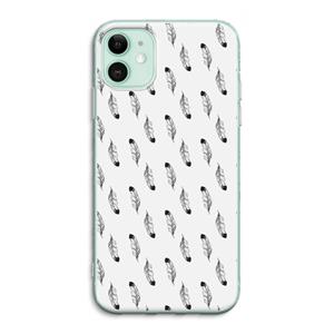 CaseCompany Pluimen: iPhone 11 Transparant Hoesje