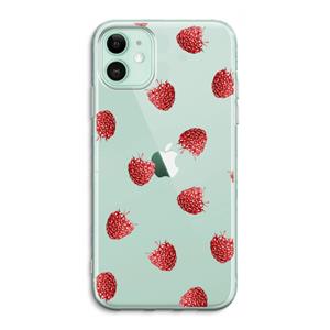 CaseCompany Framboosjes: iPhone 11 Transparant Hoesje