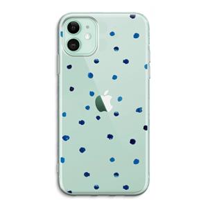 CaseCompany Blauwe stippen: iPhone 11 Transparant Hoesje