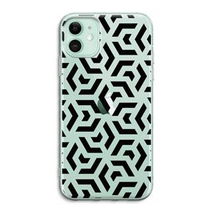 CaseCompany Crazy pattern: iPhone 11 Transparant Hoesje