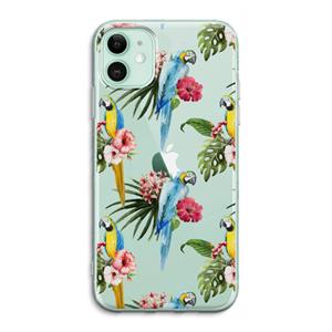 CaseCompany Kleurrijke papegaaien: iPhone 11 Transparant Hoesje