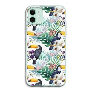 CaseCompany Tukans: iPhone 11 Transparant Hoesje