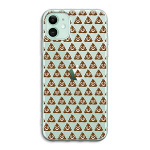 CaseCompany Poop emoji: iPhone 11 Transparant Hoesje