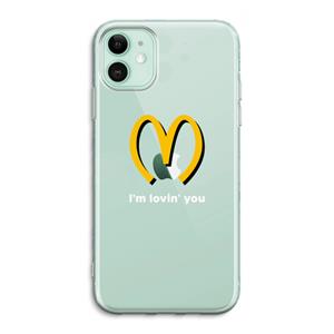 CaseCompany I'm lovin' you: iPhone 11 Transparant Hoesje