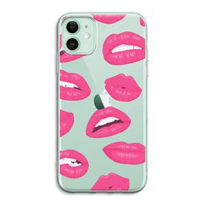 CaseCompany Bite my lip: iPhone 11 Transparant Hoesje