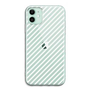 CaseCompany Strepen zwart-wit: iPhone 11 Transparant Hoesje
