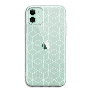 CaseCompany Zwart-witte kubussen: iPhone 11 Transparant Hoesje