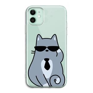 CaseCompany Cool cat: iPhone 11 Transparant Hoesje