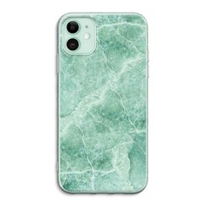 CaseCompany Groen marmer: iPhone 11 Transparant Hoesje