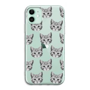 CaseCompany Kitten: iPhone 11 Transparant Hoesje