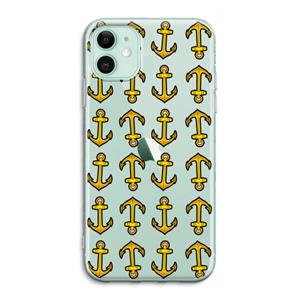 CaseCompany Musketon Anchor: iPhone 11 Transparant Hoesje